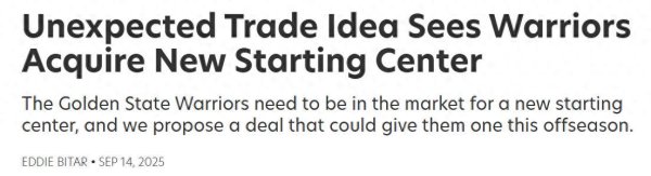 三羊财务 升级首发5虎！美媒送勇士3换1交易方案：卖首轮签助库里冲击第5冠